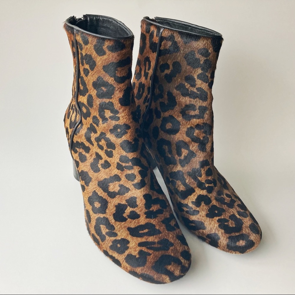 Sandro Sacha Leopard Ankle Boots - Picture 2 of 14